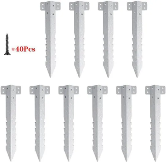 Lot de 10 supports de traverses en métal robuste avec vis pour jardins, parterres surélevés, projets paysagers, pots de fleurs, lits de plantation, bords d'allée 10pcs