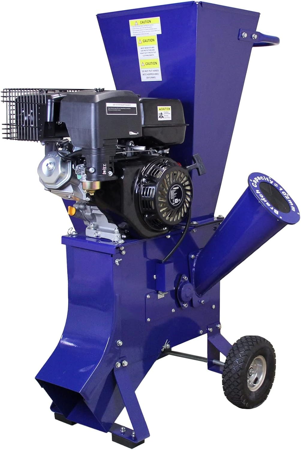 T-Mech Broyeur à Bois à Essence 15 CV 420 CC - Broyeur de Jardin 4 Temps - Branches de buisson de Bois - Kit d'assemblage et d'outils gratuits - Équipement de Protection Gratuit