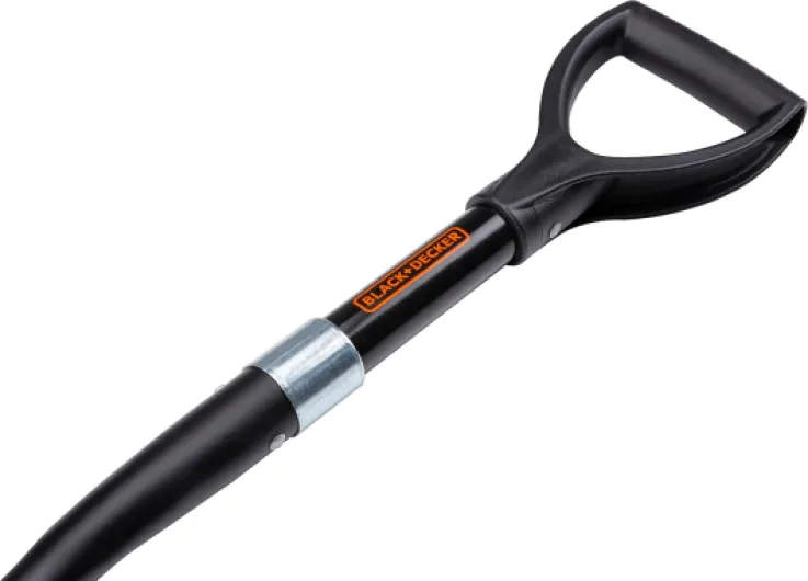 Black+Decker Pelle - 67 cm - 800 g - Inoxydable - Tête en Acier au Carbone et Manche en Fibre de Verre - Noir