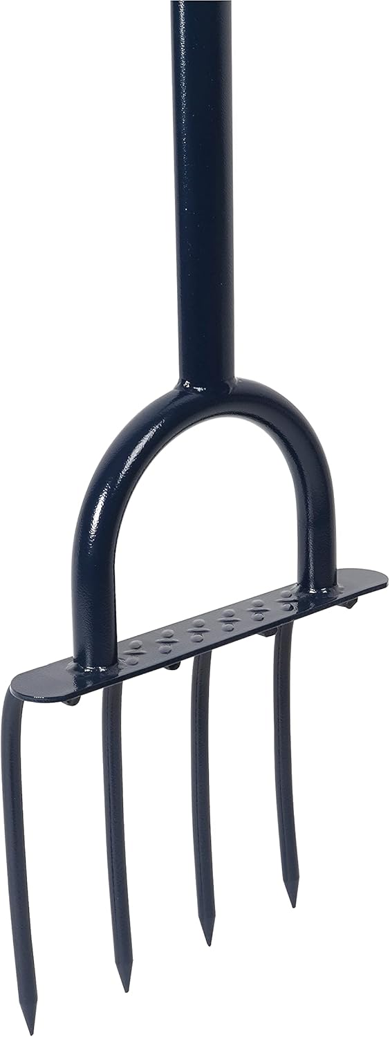 Spear & Jackson Biofourche 4 Dents Écologique - Grelinette Jardin Bio 111cm - Aérateur Sol Léger Manche T Acier - Outil Permaculture Sans Retournement - Décompacteur Terre Potager Biofourche 4 dents Unique