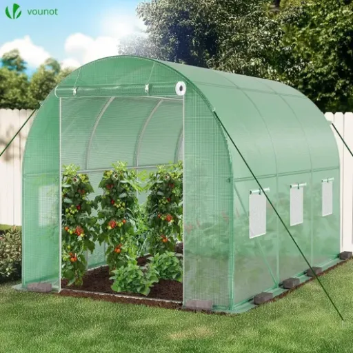 Test VOUNOT Serre de Jardin Tunnel 6m² : pas chère, mais la bâche ne suit pas sur la durée