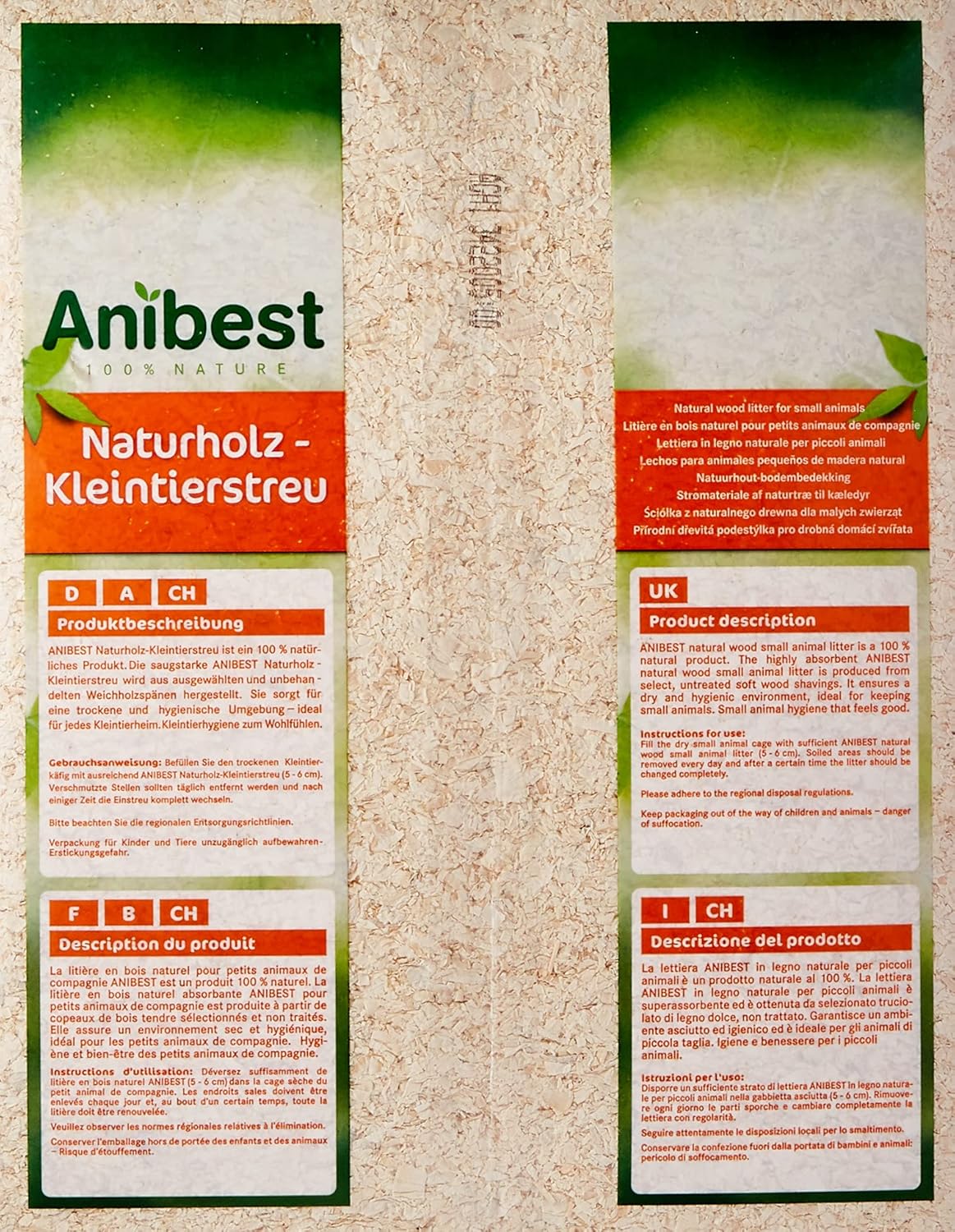 Anibest Copeaux de Bois pour Petits Animaux 3.2KG (Lot de 3)