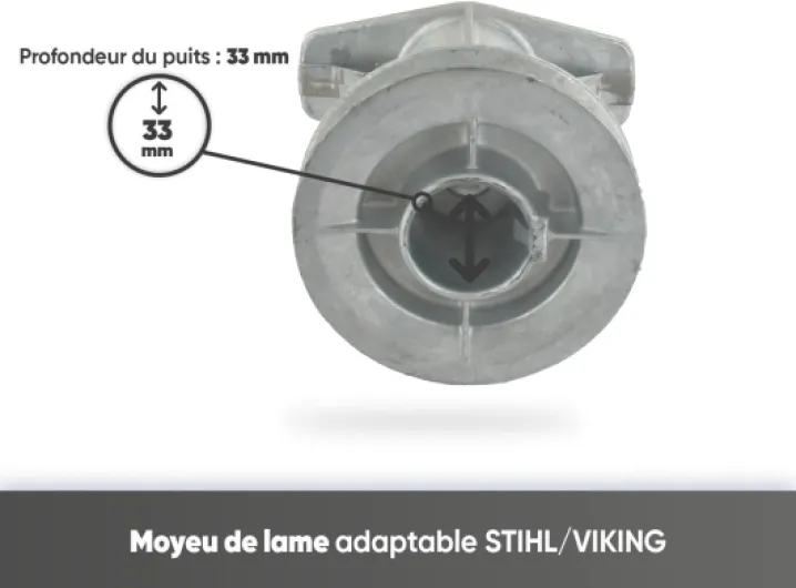 GREENSTAR - Moyeu de Lame pour Tondeuse Stihl, Viking - Remplace Origine Viking 6118-702-5000/6118-702-5001 88,5 x 22,2 x 33 mm