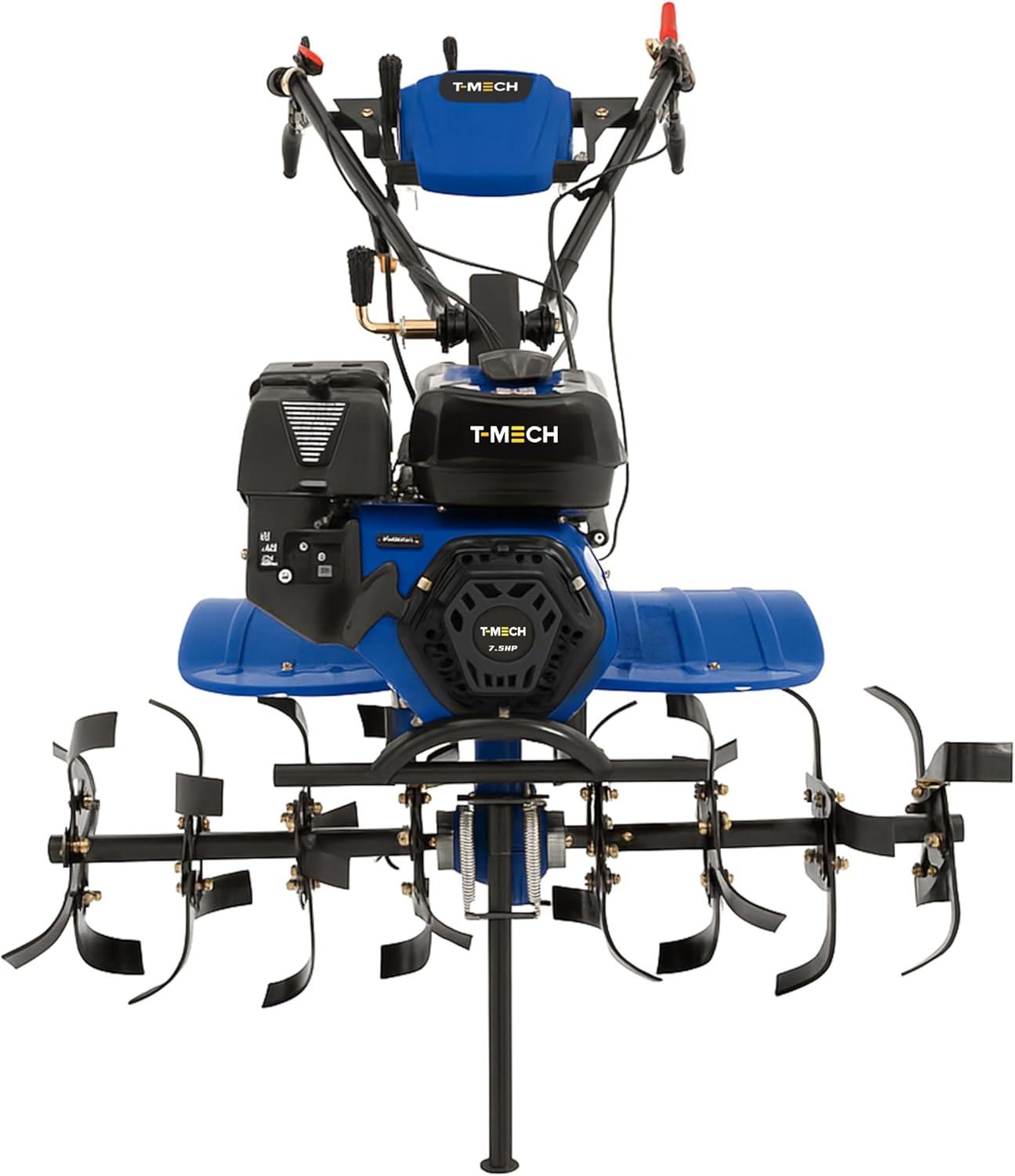 Motobineuse à Essence 7,5 CV Cultivateur à Terre Haute Performance 212 CC 4 Temps 16 Lames 800 à 1000 mm Largeur de Cultivation 100 à 300 mm Guidon Réglable Jardin Ferme Agriculture [EPI Inclus]