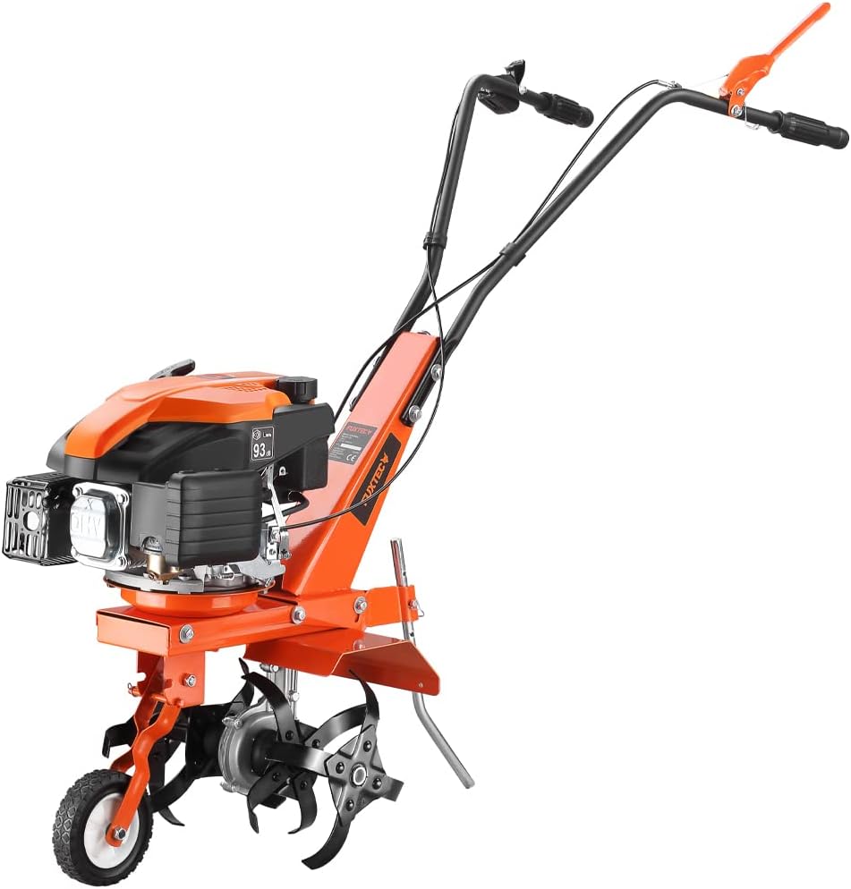 Motobineuse Thermique FX-AF1139 Motoculteur Essence Moteur 4 Temps 139cm3 2,2kW Largeur De Travail 36 cm Cultivateur Profondeur Réglable Jusqu’à 30cm