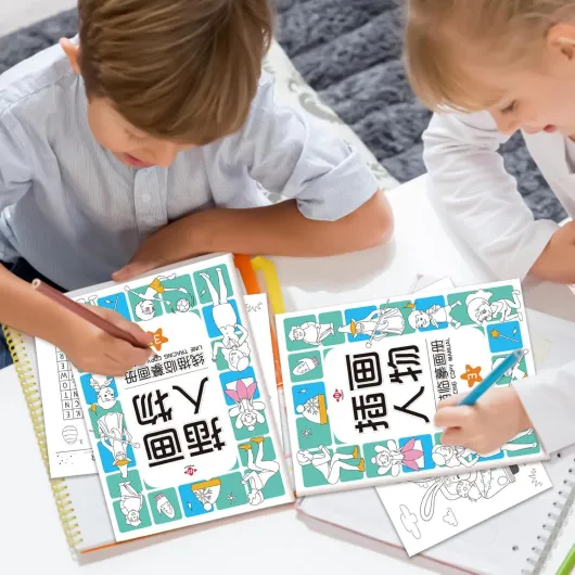 Livres À Tracer Pour - Cahier De Dessin Avec Pratique D'Écriture,Entraînement Contrôle Stylo Avec Dessins Animaux Dessin Animé Pour Garçons Filles Caractères d'illustration [365 Patterns]