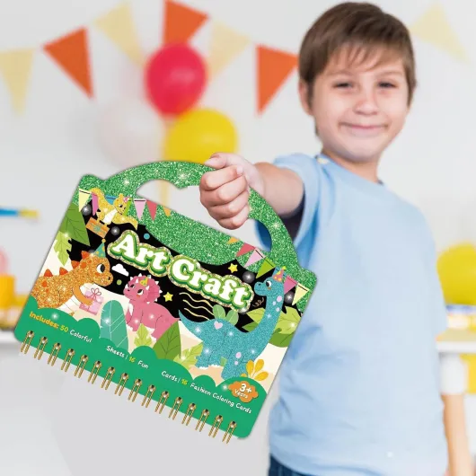 Livre de Coloriage Dinosaures pour,Kit de Loisirs Créatifs à Décorer,Cahier De Peinture Portable - Pour Garcons D Age Prescolaire Anniversaire Voyage En Voiture Salle De Jeux Ecole Maison Fete