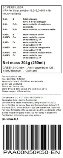 GREEN24 Engrais liquide pour palmier HighTech NPK, racine, sol, feuillage - Engrais professionnel pour plantes