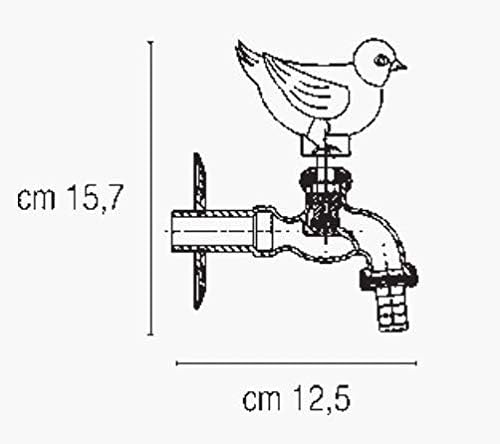 Montserrat Robinet de jardin décoratif 1,2 cm (1/2 ") Colombe avec raccord tuyau