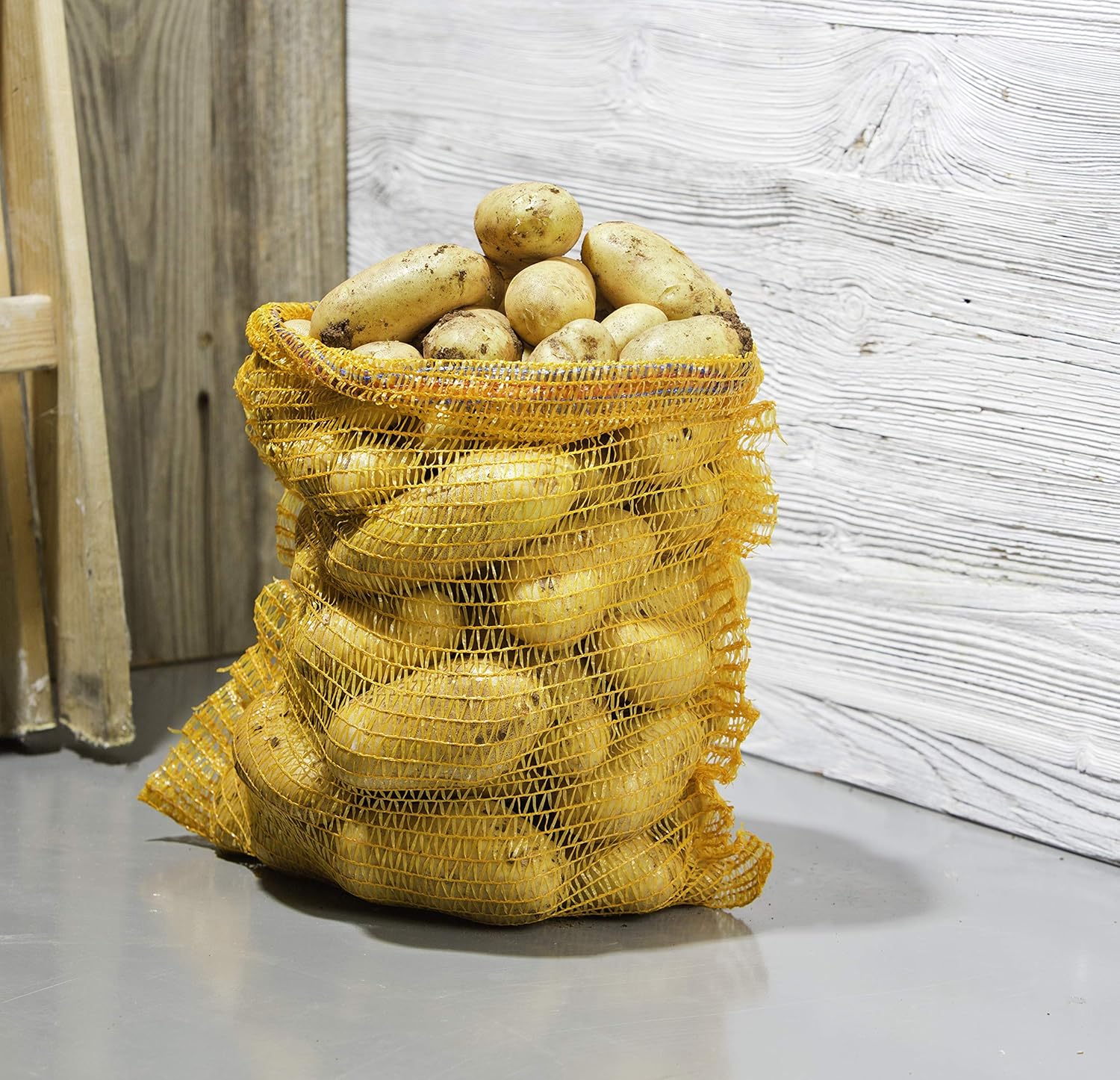 Lot de 10 Sacs en Filet, Sacs à oignons,à Pommes de Terre, à légumes, pour Bois de cheminée, Orange, 40 x 0,2 x 60 cm, 06396