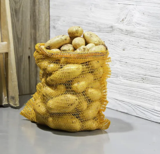 Lot de 10 Sacs en Filet, Sacs à oignons,à Pommes de Terre, à légumes, pour Bois de cheminée, Orange, 40 x 0,2 x 60 cm, 06396