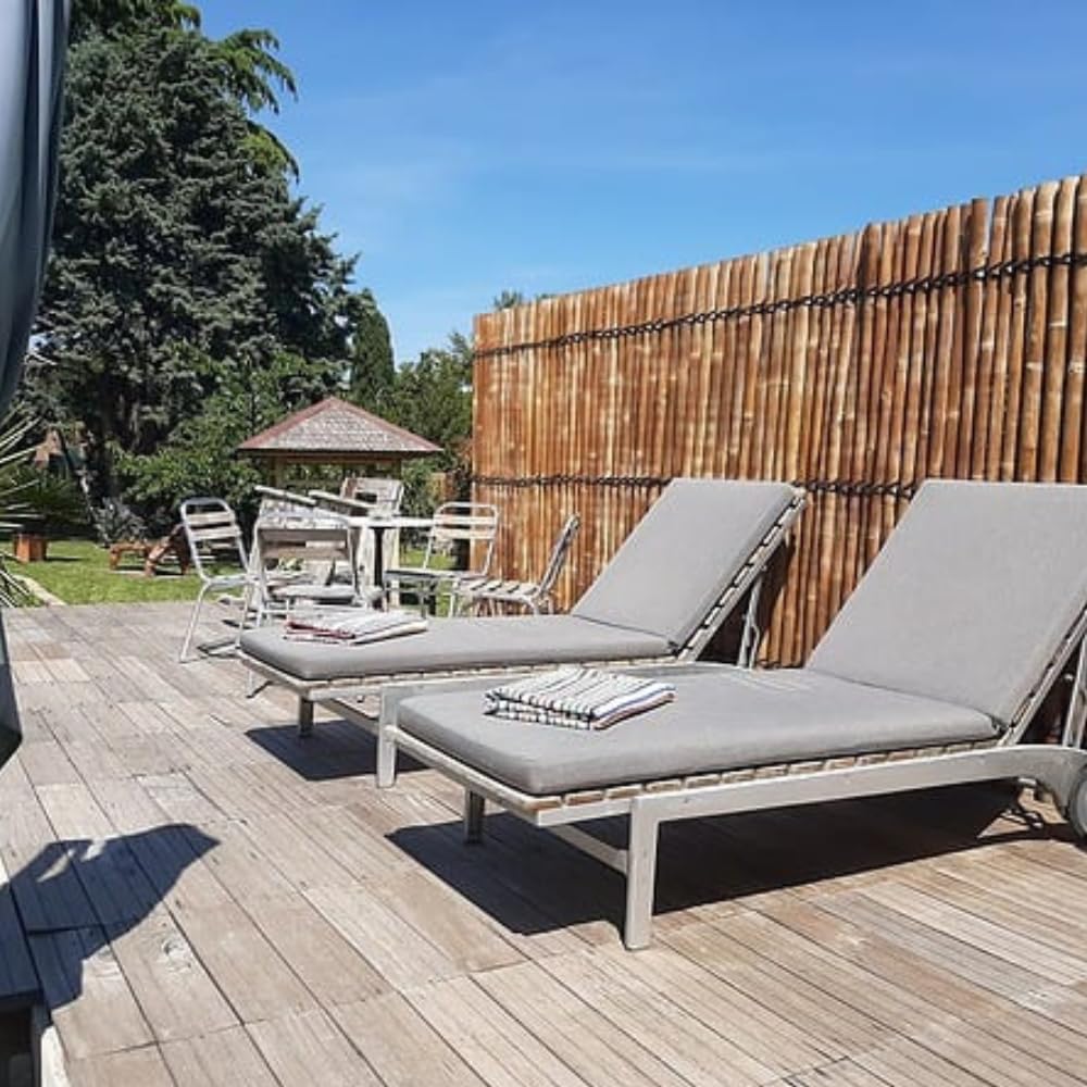 Panneau de clôture bambou jaune 180x90 cm – occultant jardin exotique, brise-vue naturel, idéal terrasse ou balcon