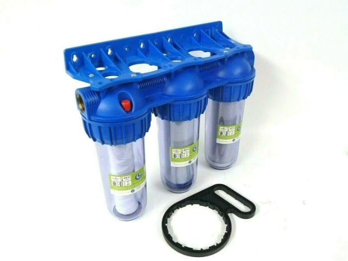 Système de préfiltre étanche à trois étapes, filtre à eau 3/4 pouces IG pour l'alimentation en eau, pompes domestiques/de jardin, groupe de surpression