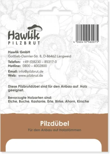 Culture de champignon Shiitake sur bois & troncs d'arbres - 20 chevilles avec mycélium pour cultiver des champignons - cueillir champignons frais