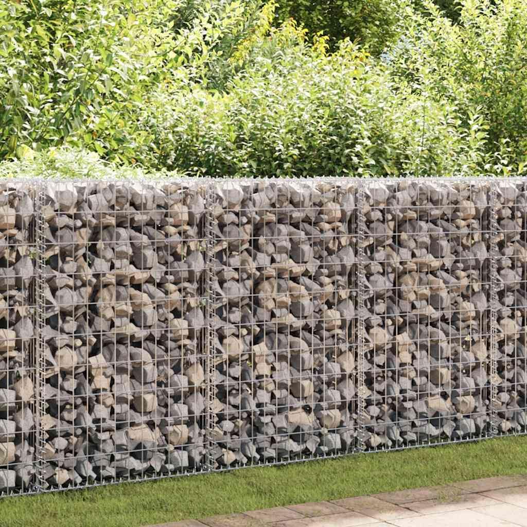 Mur en Gabion avec Couvercles Panier de Gabion Mur de Soutènement Jardin Patio Terrasse Extérieur Acier Galvanisé 300x30x100 cm 300 x 30 x 100 cm