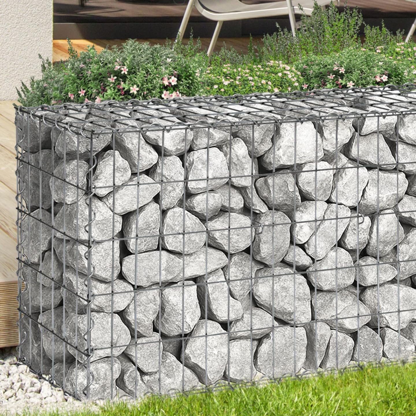 Lot de 2 gabions pour Pierre 100 x 30 x 50 cm
