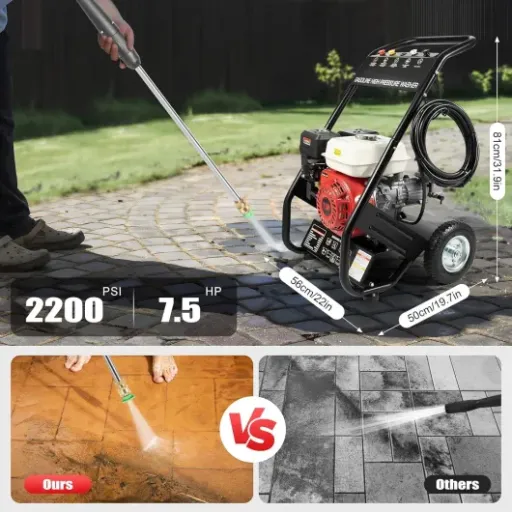 Test Nettoyeur Haute Pression à Essence 7,5 CV 190 Bar : le gros karcher thermique pas cher qui fait le boulot