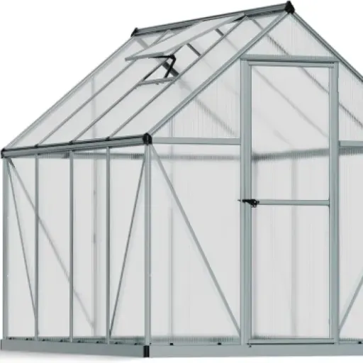 Test CANOPIA Palram Mythos 6x8 : une serre correcte qui fait le job si on accepte le montage galère