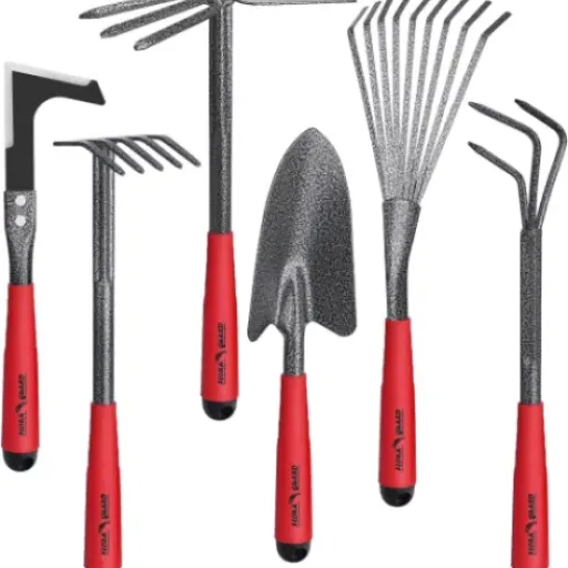Test FLORA GUARD Outils de Jardinage 6 Pièces : le kit rouge qui fait le job pour le jardin