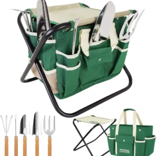 Test GardenHOME Kit Complet 7 pièces : le combo tabouret + outils qui fait le job pour le jardin