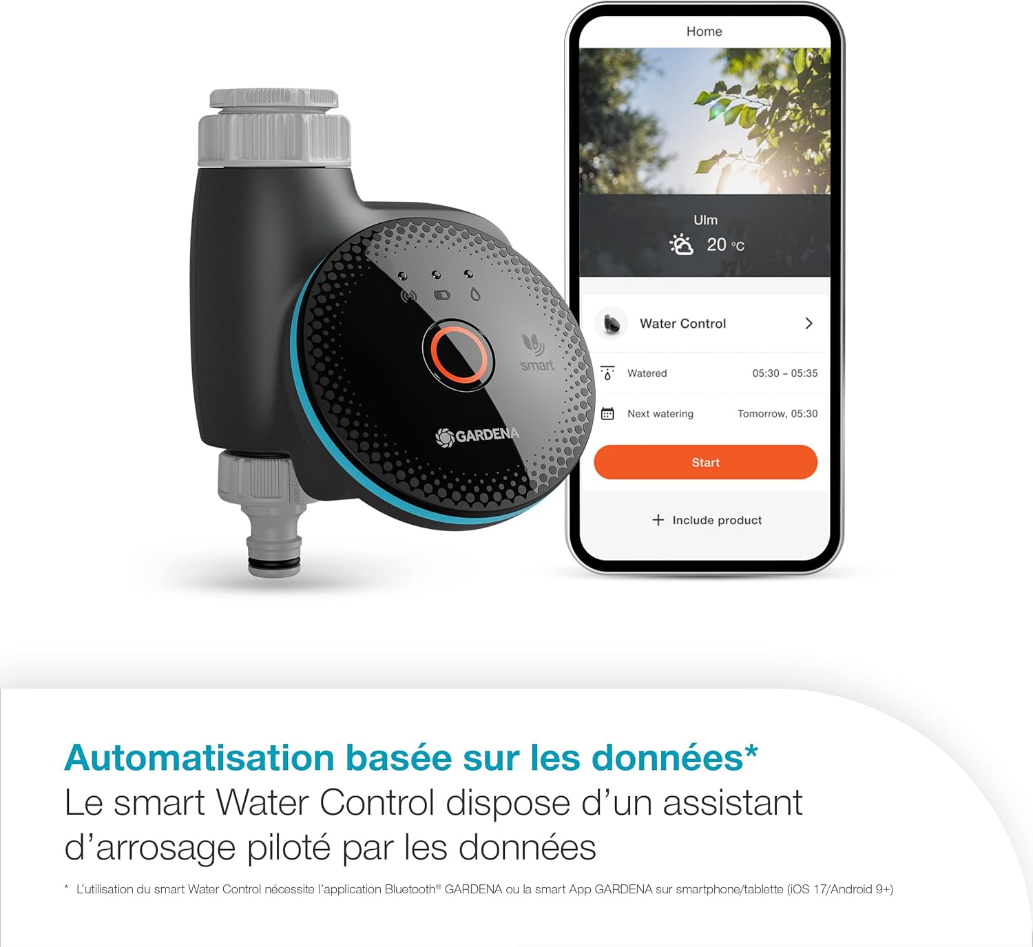 Programmateur d'arrosage Smart WaterControl contrôles de l’Eau;Intelligent: Irrigation basée sur Les données, Intégration de Maison connectée*, Arrosage Intelligent (19033-20) 1x smart Water Control