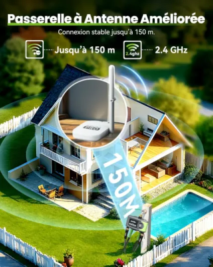 Programmateur d’Arrosage WiFi 4 Voies avec Passerelle, Arrosage Automatique selon la Météo, 4 Sorties avec Entrée et Sortie en Laiton, Contrôle par Application et Commande Vocale pour Jardin
