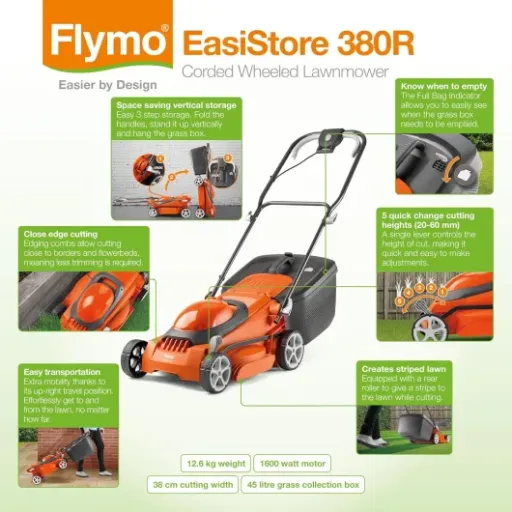 Test Flymo EasiStore 380R : la tondeuse compacte qui fait le job pour les petits jardins