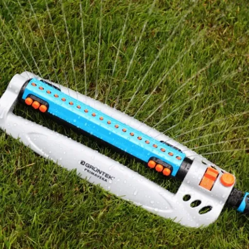 Test GRÜNTEK Arroseur Oscillant 18 m : il arrose large, mais pas magique non plus