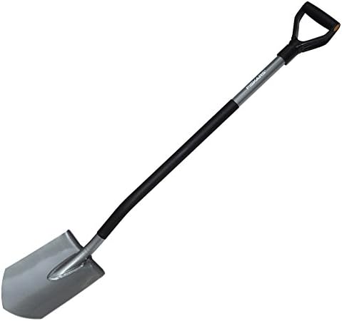 Bêche à bord pointu pour sol dur et caillouteux, Longueur: 125 cm, Acier au bore, Gris/Noir, Ergonomic, 1001568 Bêche pointue