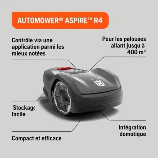 Test HUSQVARNA Automower Aspire R6V : le robot tondeuse sans fil périphérique qui veut tout gérer tout seul