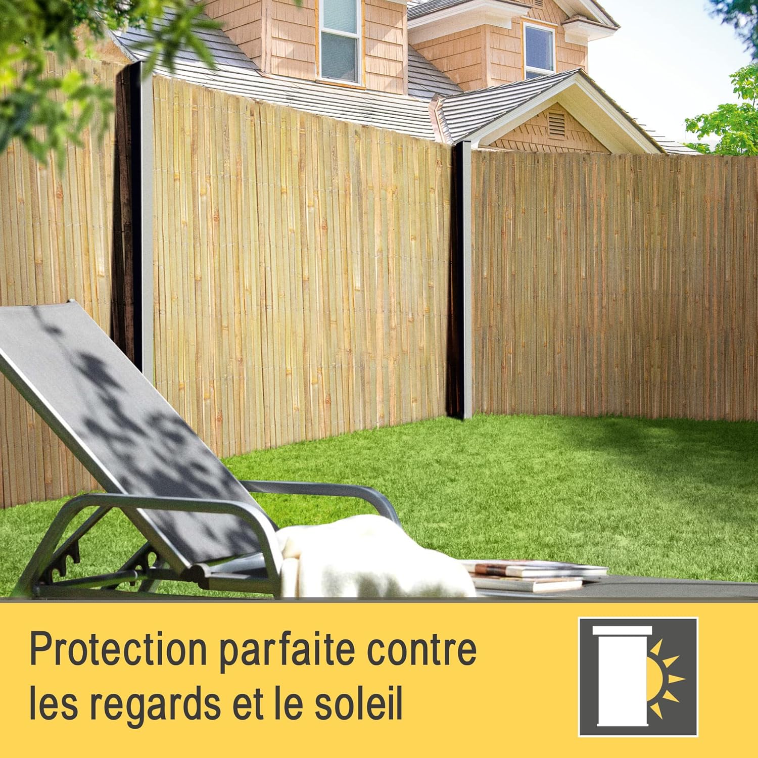 SolVision B89 Canisse en Bambou 100x300cm - FSC® Brise Vue Jardin Terrasse Balcon Naturel & Moderne - Protection Contre Regards, Vent & Soleil 100x300 cm