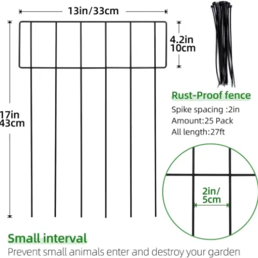 Test lot de 25 clôtures de jardin 43,2 cm : la barrière simple pour chiens, lapins et tortues
