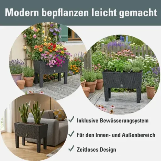 Test PROSPERPLAST Jardinière surélevée 60 cm : le bac sur pieds pratique pour balcon et terrasse