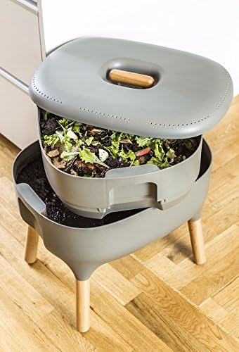 Lombricomposteur d’intérieur bio au design européen chic Anthracite