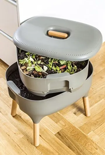 Lombricomposteur d’intérieur bio au design européen chic Anthracite