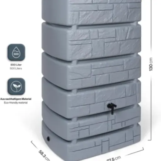 Test Kreher Récupérateur d'eau XXL Tower Stone : gros volume, look propre, quelques limites