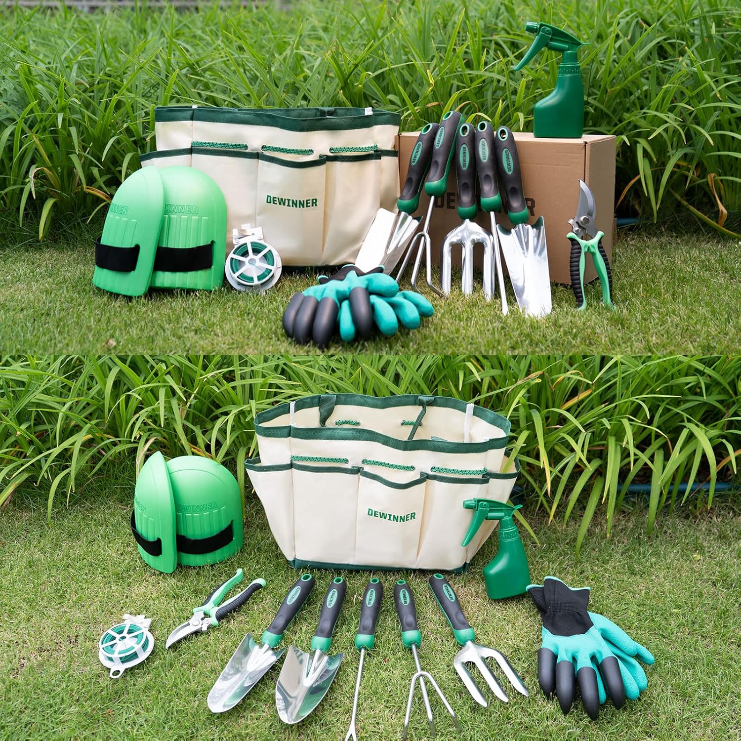 Outils de Jardinage, Trousse-Cadeau d'outils à Main, Tout-en-Un 11Pièces Transplantation de Jardinage en Plein Air pour Jardinier, avec Sac de Maintien Robuste pour Le Stockage You2611RFEH61