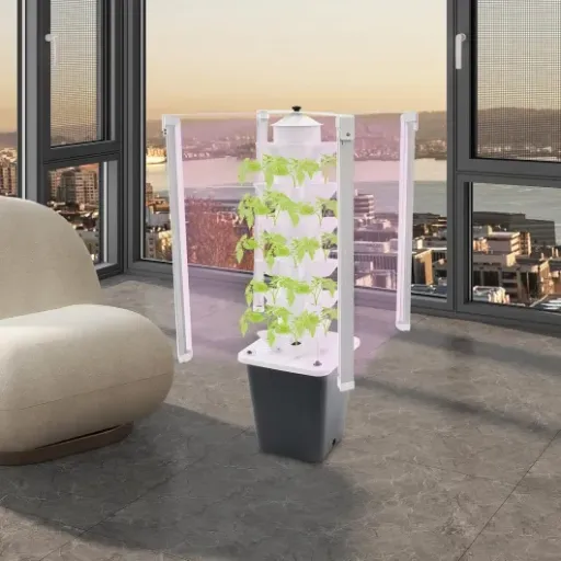 Test tour hydroponique 6 étages GIDRLL : le potager vertical qui tient dans un coin du salon