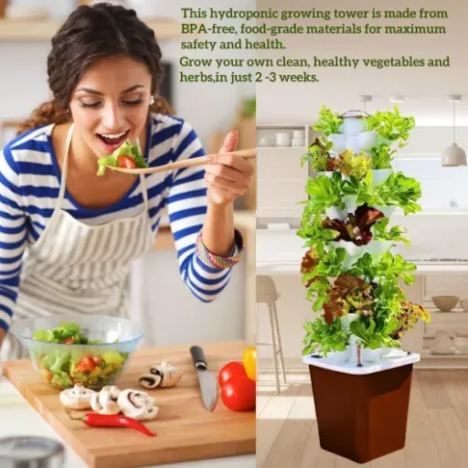 Test tour hydroponique LnzyGarden : un potager vertical simple qui fait le job (si on sait un peu ce qu’on fait)