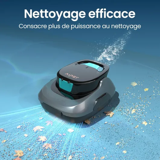 Scuba SE Robot Piscine, Aspirateur Piscine sans Fil, Autonomie de 90 Minutes, Nettoyage Automatique avec Fonction Auto-Stationnement, Nettoyeur Léger Idéal pour Piscines Hors-Sol