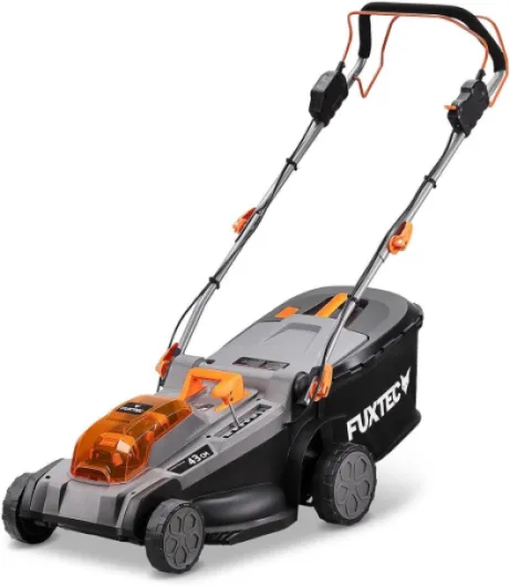 Tondeuse à Gazon Batterie 40V FX-E2RM43PROSET avec Traction - Largeur de Coupe 46 cm - 2 Batteries 5Ah + Chargeur Rapide - Fonction Mulching - Bac de ramassage 50L