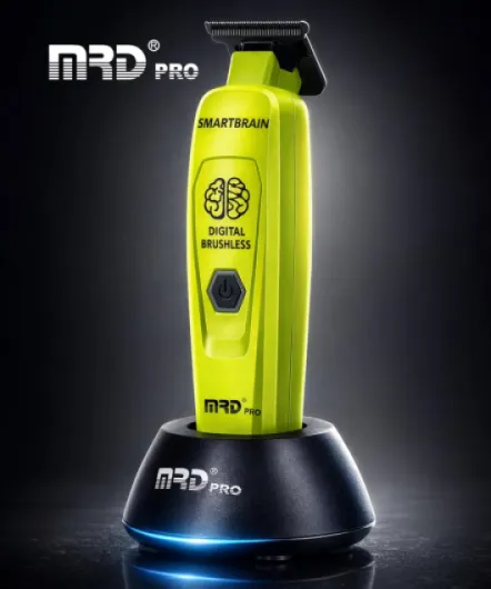MRD Trimmer PRO Smartbrain - Machine de finition cheveux homme professionnelle avec moteur magnétique, lame DLC Trimmer et corps métallique, rechargeable Micro USB-C