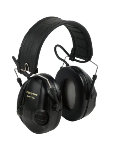 PELTOR SportTac Headset, 26 dB, tasses bandeau pliable, MT16H210F-478-RD, rouge / noir
