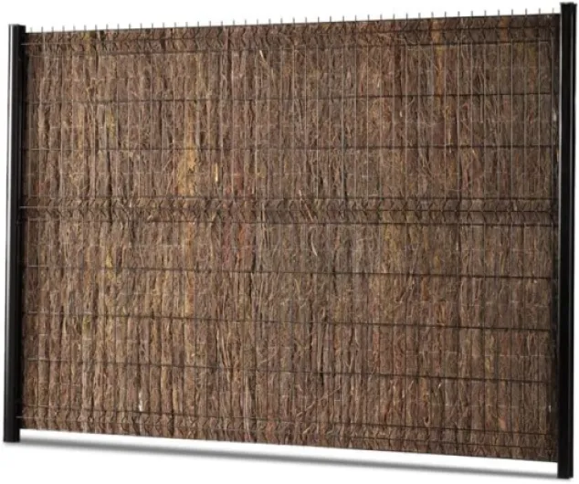 Easy Clôture Brande de bruyère occultante Premium L 3m x H 2m00 EP 4cm Marron 2m00 x 3m