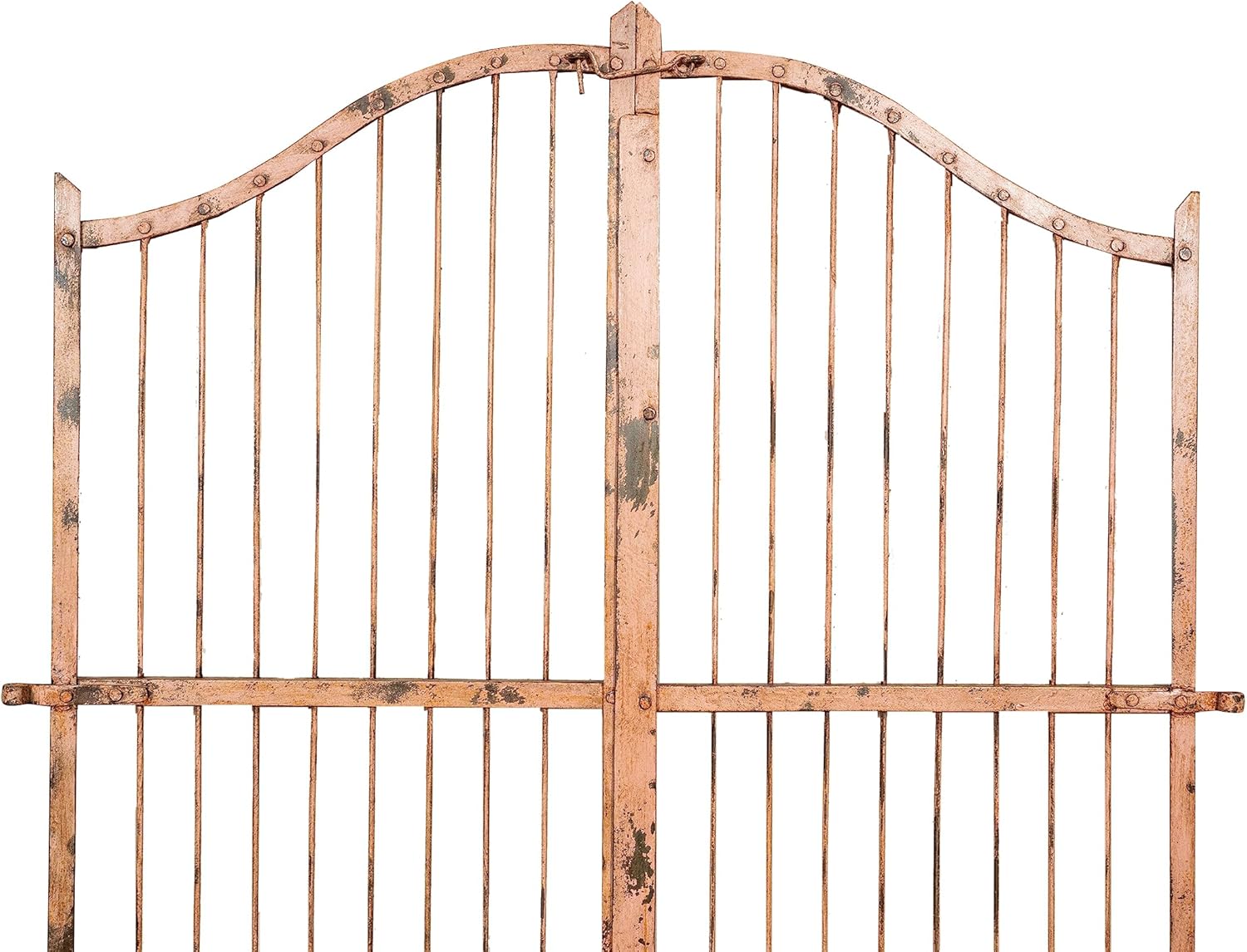 Biscottini Porte en fer forgé 118 x 6 x 200 cm, portail jardin extérieur finement restauré, portail en fer pour extérieur