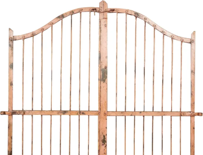 Biscottini Porte en fer forgé 118 x 6 x 200 cm, portail jardin extérieur finement restauré, portail en fer pour extérieur