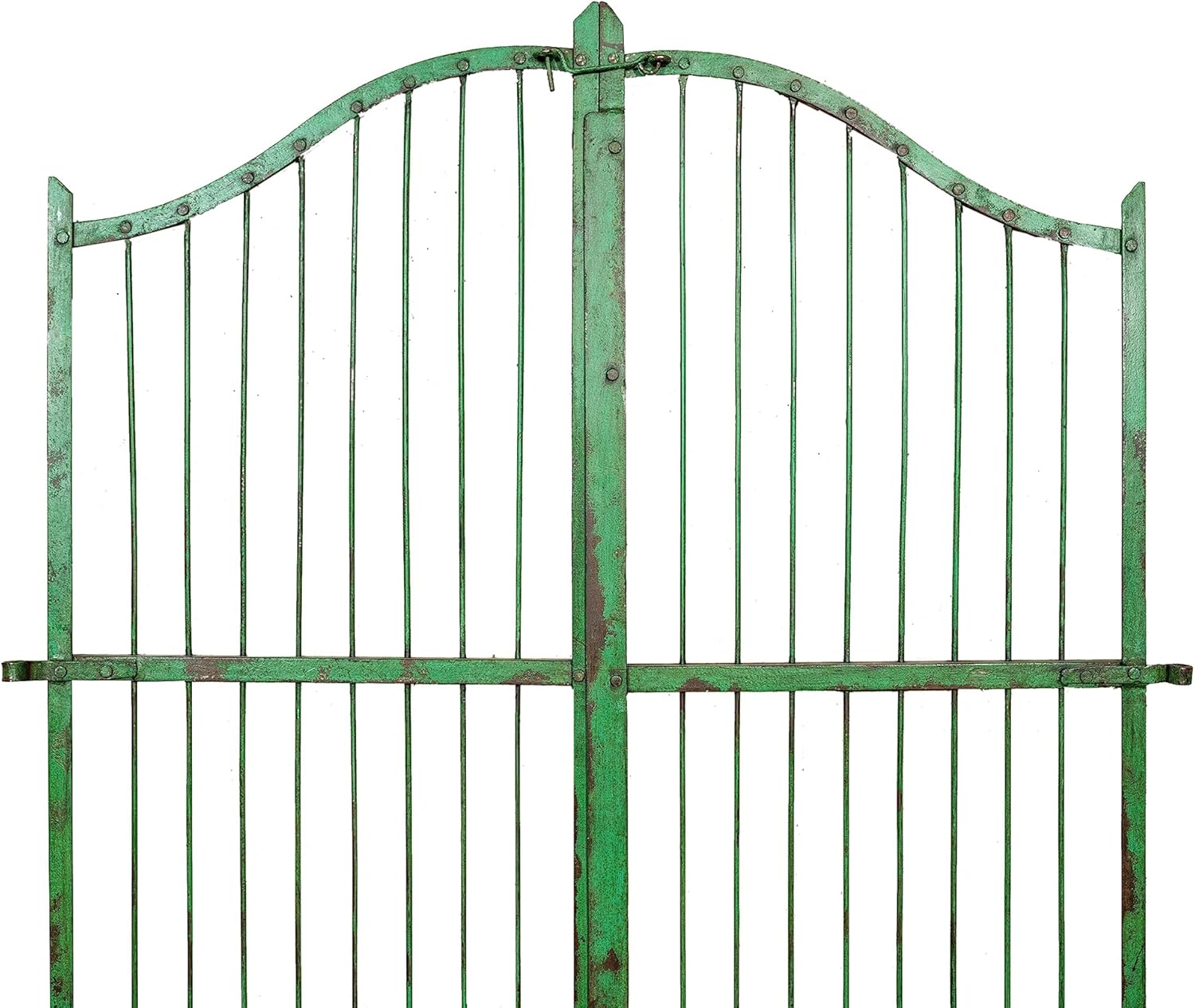 Biscottini Porte en fer forgé 118 x 6 x 200 cm, portail jardin extérieur finement restauré, portail extérieur