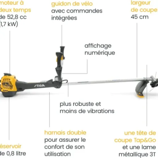 Test STIGA BC 760 B : une débroussailleuse thermique costaud mais pas légère