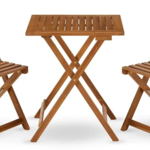 Test Ensemble de Meubles de Balcon Bala Juskys : le petit set en bois qui fait le job pour les balcons serrés