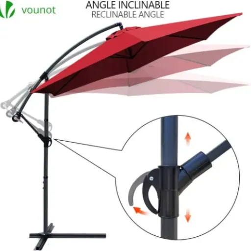 Test vounot Parasol déporté 3M : gros ombrage pas cher, mais pas fait pour durer